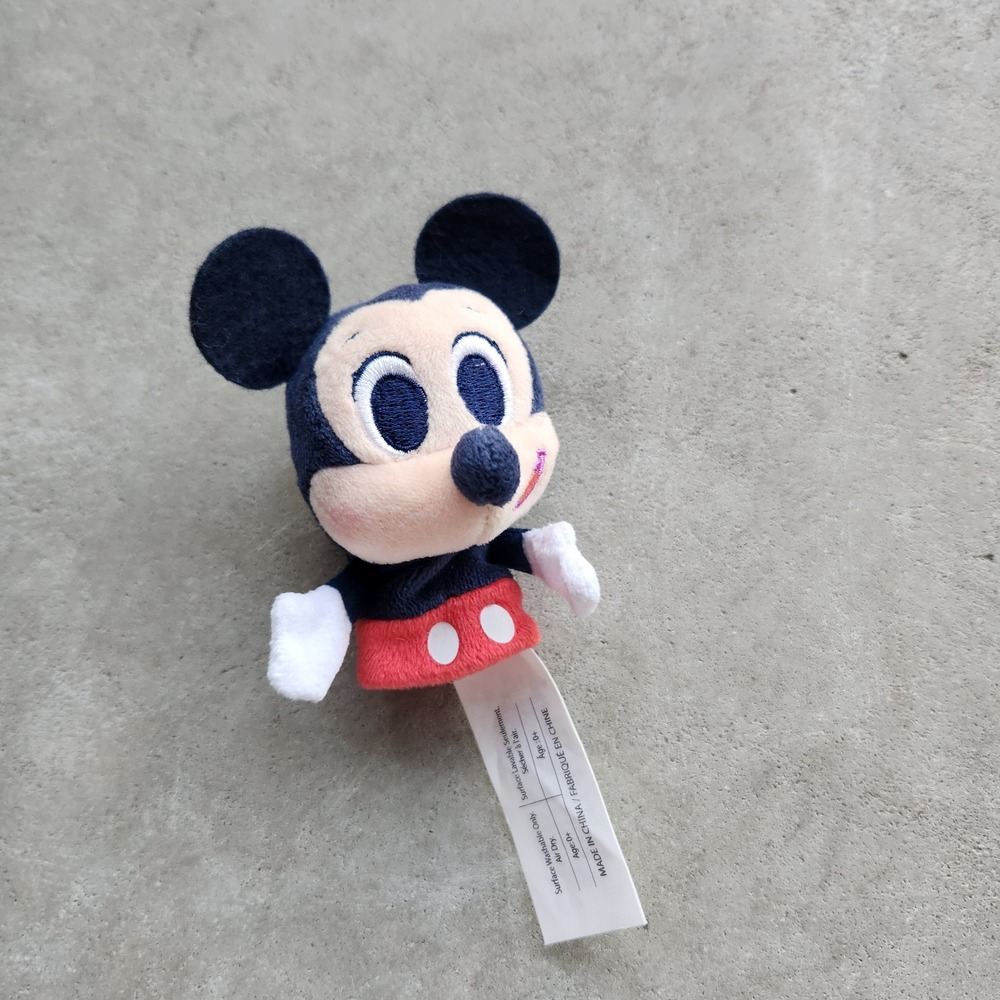 Disney Mickey Mouse Plush Finger Puppet Baby Toddler Toy 3.5 Inch